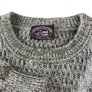 Victoria Dry Goods Sweater Mens L Beige Cable Knit USA Grandpacore Retro Vintage